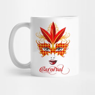 Venetian Carnival Mask Emblem Mug